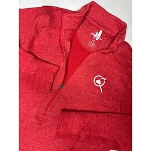 Johnnie-O Kennedy Half Zip Pullover Women Medium Mock Neck Hershey Chocolate